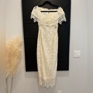 ~Vintage ~ Jessica McClintock Bridal Wedding Lace Dress 7/8
